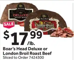 Stop&Shop Boar's Head Deluxe or London Broil Roast Beef offer