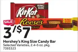 Stop&Shop Hershey's King Size Candy Bar offer