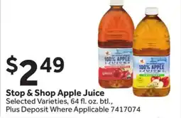 Stop&Shop Stop & Shop Apple Juice offer