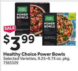 Stop&Shop Healthy Choice Power Bowls offer
