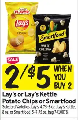 Stop&Shop Lay's or Lay's Kettle Potato Chips or Smartfood offer
