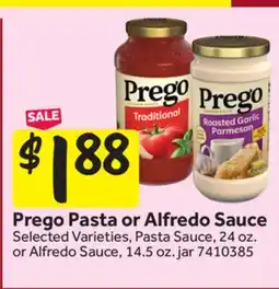 Stop&Shop Prego Pasta or Alfredo Sauce offer