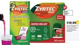 CVS Adult Zyrtec 24-35 ct., children's 8 oz or 24 ct offer