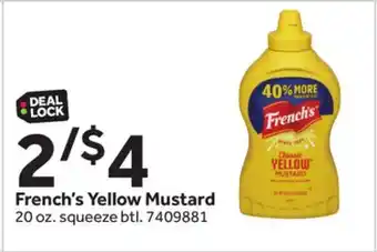 Stop&Shop French's Yellow Mustard offer