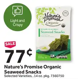 Stop&Shop Nature's Promise Organic Seaweed Snacks offer