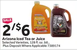 Stop&Shop Arizona Iced Tea or Juice offer