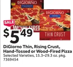 Stop&Shop DiGiorno Thin, Rising Crust, Hand-Tossed or Wood-Fired Pizza offer