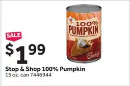 Stop&Shop Stop & Shop 100% Pumpkin offer