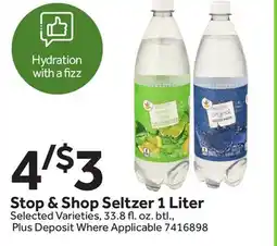 Stop&Shop Stop & Shop Seltzer offer