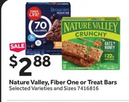 Stop&Shop Nature Valley, Fiber One or Treat Bars offer