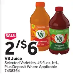 Stop&Shop V8 Juice offer