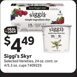 Stop&Shop Siggi's Skyr offer