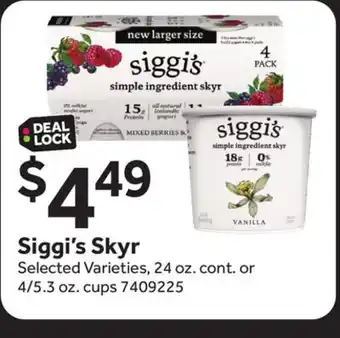 Stop&Shop Siggi's Skyr offer