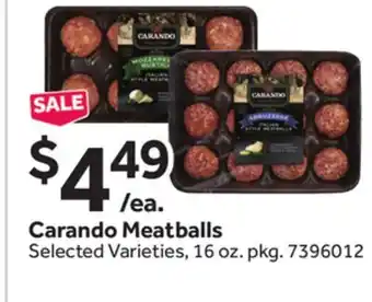 Stop&Shop Carando Meatballs offer