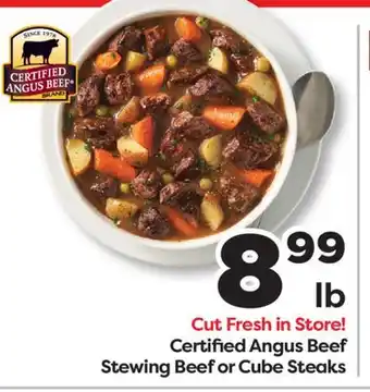 Weis Markets Certified Angus Beef Stewing Beef or Cube Steaks offer