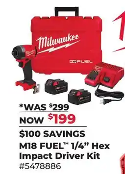 Runnings M18 FUEL 1/4 Hex Impact Driver Kit offer