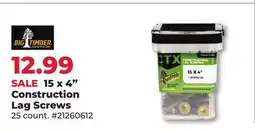 Runnings 15 x 4 Construction Lag Screws offer