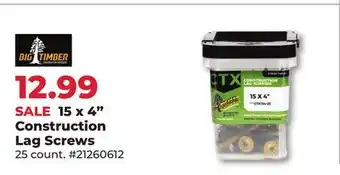Runnings 15 x 4 Construction Lag Screws offer