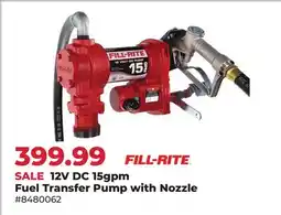Runnings Fill-Rite 12V 15gpm Fuel Transfer Pump with Nozzle offer