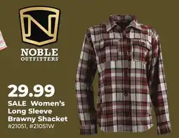 Runnings Noble Outfitters Women's Long Sleeve Brawny Shacket offer
