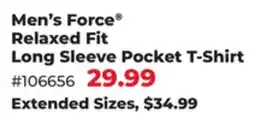 Runnings Men's Force Relaxed Fit Long Sleeve Pocket T-Shirt offer