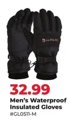 Runnings Men's Waterproof Insulated Gloves offer