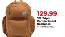 Runnings 35L Triple Compartment Backpack offer
