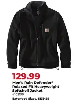 Runnings Men's Rain Defender Relaxed Fit Heavyweight Softshell Jacket offer