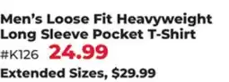 Runnings Men's Loose Fit Heavyweight Long Sleeve Pocket T-Shirt offer