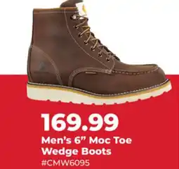 Runnings Men's 6 Moc Toe Wedge Boots offer
