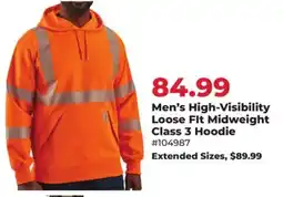 Runnings Men's High-Visibility Loose FIt Midweight Class 3 Hoodie offer