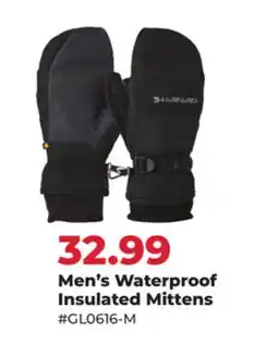 Runnings Men's Waterproof Insulated Mittens offer