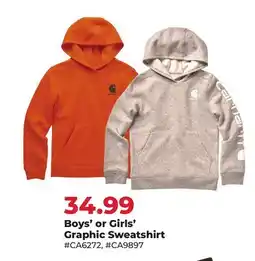 Runnings Boys' or Girls' Graphic Sweatshirt offer