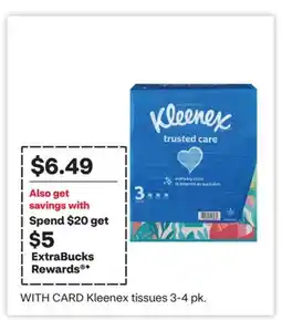 CVS Kleenex tissues 3-4 pk offer