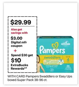 CVS Pampers Swaddlers or Easy Ups boxed Super Pack offer