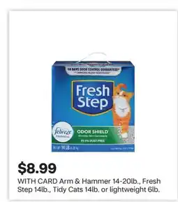 CVS Arm & Hammer 14-20lb., Fresh Step 14lb., Tidy Cats 14lb. or lightweight 6lb offer