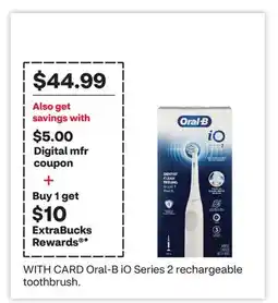 CVS Oral-B iO Series 2 rechargeable toothbrush offer