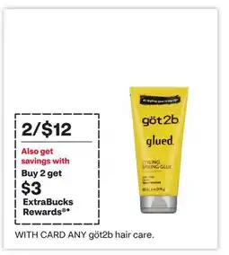 CVS ANY göt2b hair care offer