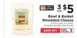 ShopRite Bowl & Basket Shredded Cheese offer