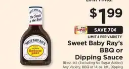 ShopRite Sweet Baby Ray’s BBQ or Dipping Sauce offer