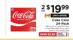 ShopRite Coke Cans 24-Pack offer