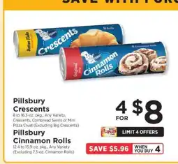 ShopRite Pillsbury Crescents or Cinnamon Rolls offer