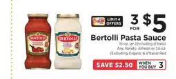 ShopRite Bertolli Pasta Sauce offer