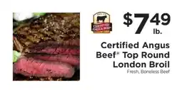 ShopRite Certified Angus Beef Top Round London Broil offer