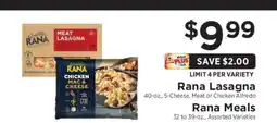 ShopRite Rana Lasagna & Meals offer