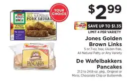 ShopRite Jones Golden Brown Links offer