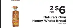 ShopRite Nature's Own Honey Wheat Bread offer
