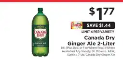 ShopRite Canada Dry Ginger Ale 2- liter offer