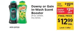 ShopRite Downy or Gain In-Wash Scent Booster offer