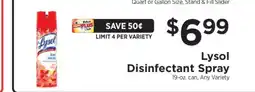 ShopRite Lysol Disinfectant Spray offer